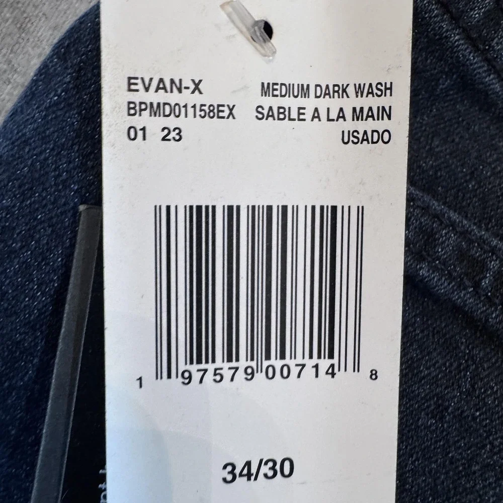 Buffalo David Bitton Jeans Mens 34x30 Slim Straight Evan-X‎ Stretch Denim Pants
